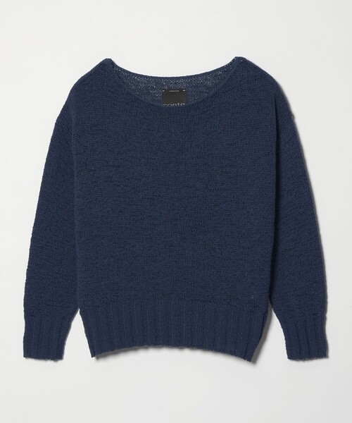 conte（コンテ）の「＜conte＞テープヤーン ボートネックニット（ニット/セーター・レディース・ネイビー/ベージュ・FREE）」の16枚目の写真