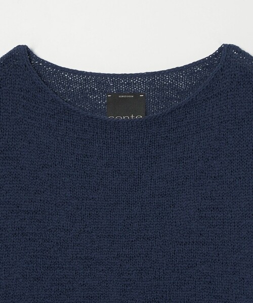 conte（コンテ）の「＜conte＞テープヤーン ボートネックニット（ニット/セーター・レディース・ネイビー/ベージュ・FREE）」の18枚目の写真
