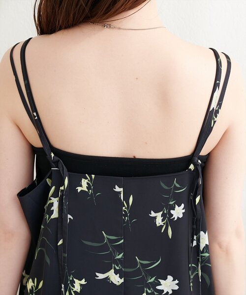 natural couture（ナチュラルクチュール）の「フラワープリントキャミワンピース（ワンピース・レディース・ブラック/アイボリー・FREE）」の19枚目の写真