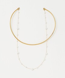 kaene（カエン）の「＜kaene＞ドロップレット フェイクパール ２レン ネックレス＜Select by EMMEL REFINES＞（ネックレス）」