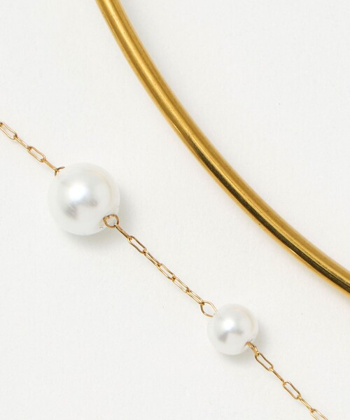 EMMEL REFINES（エメルリファインズ）の「＜kaene＞ドロップレット フェイクパール ２レン ネックレス＜Select by EMMEL REFINES＞（ネックレス・レディース・シルバー/ゴールド・FREE）」の7枚目の写真