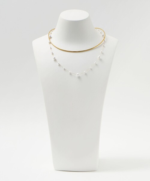 EMMEL REFINES（エメルリファインズ）の「＜kaene＞ドロップレット フェイクパール ２レン ネックレス＜Select by EMMEL REFINES＞（ネックレス・レディース・シルバー/ゴールド・FREE）」の5枚目の写真