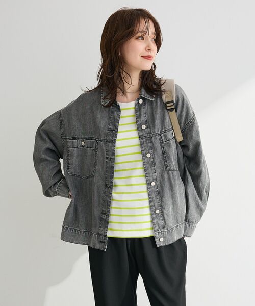 Green　Parks（グリーンパークス）の「サイドタックプルオーバー（Tシャツ/カットソー・レディース・グリーン系その他3/その他7/オフホワイト/ピンク系その他/ブラック・FREE）」の20枚目の写真