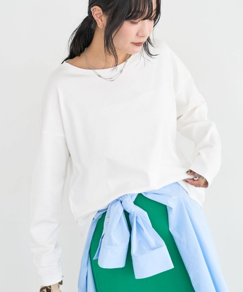 Green Parks(グリーンパークス)の「サイドタックプルオーバー(Tシャツ/カットソー・レディース・グリーン系その他3/その他7/オフホワイト/ピンク系その他/ブラック・FREE)」の2枚目の写真
