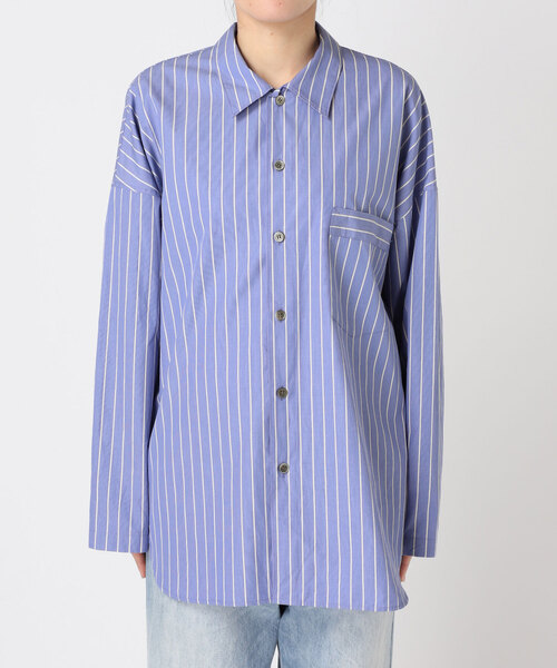 plage（プラージュ）の「Stripe PJ シャツ（シャツ/ブラウス・レディース・ブラウン/サックスブルー・FREE）」の14枚目の写真