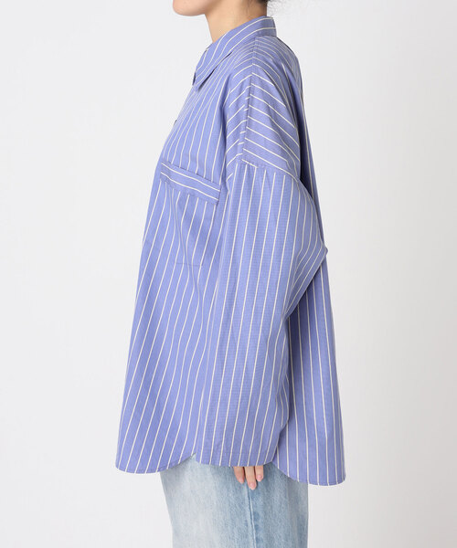 plage（プラージュ）の「Stripe PJ シャツ（シャツ/ブラウス・レディース・ブラウン/サックスブルー・FREE）」の13枚目の写真