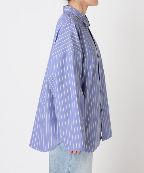 plage（プラージュ）の「Stripe PJ シャツ（シャツ/ブラウス・レディース・ブラウン/サックスブルー・FREE）」の11枚目の写真