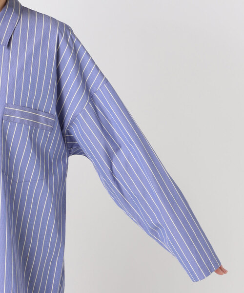 plage（プラージュ）の「Stripe PJ シャツ（シャツ/ブラウス・レディース・ブラウン/サックスブルー・FREE）」の10枚目の写真