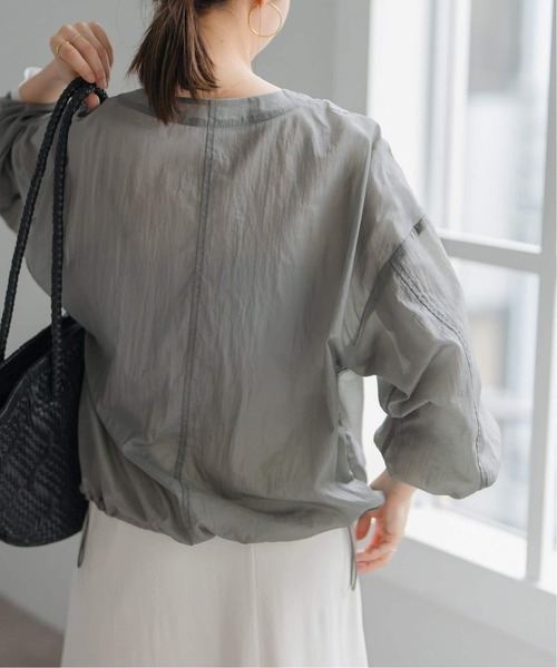 Spick & Span（スピックアンドスパン）の「《WEB限定 / 追加》シアーフロントZIPブルゾン（その他アウター・レディース・ベージュ/グレー・FREE）」の11枚目の写真