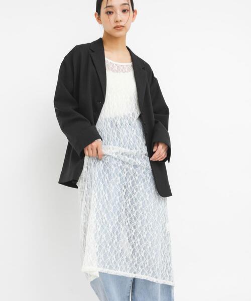 KBF（ケイビーエフ）の「レースロングワンピース（ワンピース・レディース・オフホワイト/ブラック・ONE）」の3枚目の写真