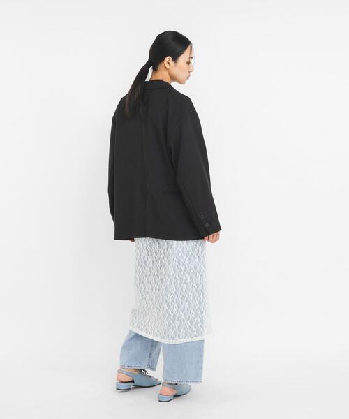 KBF（ケイビーエフ）の「レースロングワンピース（ワンピース・レディース・オフホワイト/ブラック・ONE）」の5枚目の写真