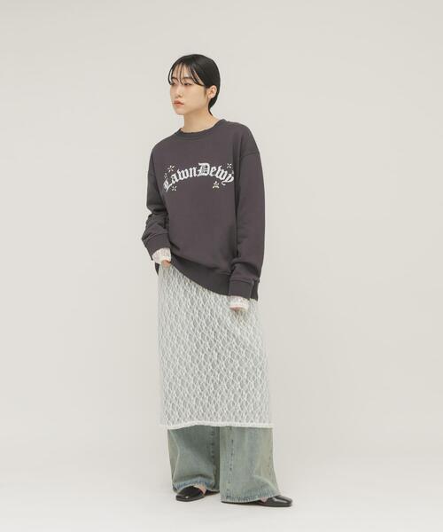 KBF（ケイビーエフ）の「レースロングワンピース（ワンピース・レディース・オフホワイト/ブラック・ONE）」の9枚目の写真