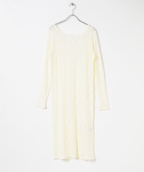 KBF（ケイビーエフ）の「レースロングワンピース（ワンピース・レディース・オフホワイト/ブラック・ONE）」の10枚目の写真