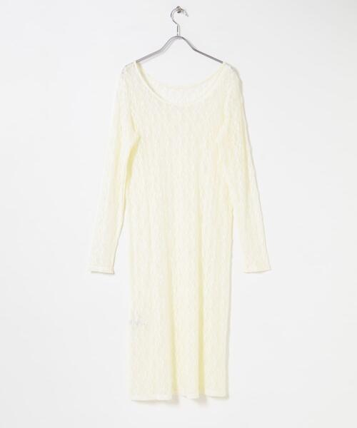 KBF（ケイビーエフ）の「レースロングワンピース（ワンピース・レディース・オフホワイト/ブラック・ONE）」の11枚目の写真