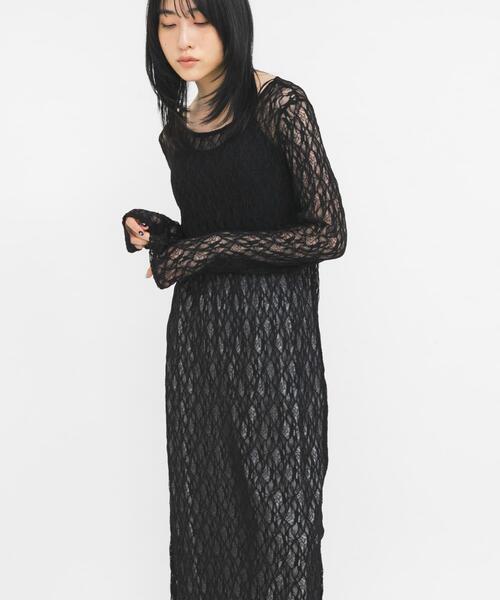 KBF（ケイビーエフ）の「レースロングワンピース（ワンピース・レディース・オフホワイト/ブラック・ONE）」の17枚目の写真