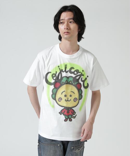 ROYAL FLASH（ロイヤルフラッシュ）の「guernika/ゲルニカ/Drooping COJI-COJI Thumb Doll Spray T-shirt / White（Tシャツ/カットソー・メンズ・ホワイト・L/XL/2XL/M）」の5枚目の写真