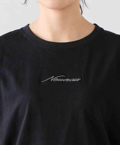 a.v.v(アーヴェヴェ)の「【UVカット/接触冷感】コンパクトロゴTシャツ(Tシャツ/カットソー・レディース・グレー系その他/ブラック/ホワイト・36/38/40)」の8枚目の写真