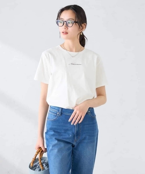 a.v.v(アーヴェヴェ)の「【UVカット/接触冷感】コンパクトロゴTシャツ(Tシャツ/カットソー・レディース・グレー系その他/ブラック/ホワイト・36/38/40)」の19枚目の写真