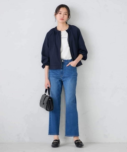 a.v.v(アーヴェヴェ)の「【UVカット/接触冷感】コンパクトロゴTシャツ(Tシャツ/カットソー・レディース・グレー系その他/ブラック/ホワイト・36/38/40)」の21枚目の写真