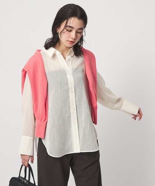 セール】［size SHORTあり］ラミーライク ロングスリーブシャツ 通気性