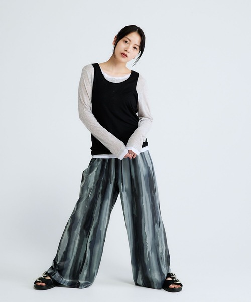 JEANASIS(ジーナシス)の「【選べる着丈】マルチカラーイージーパンツ/674791(その他パンツ・レディース・ブラウン/グレー系その他/ブラック/ブルー系その他・SMALL/FREE)」の9枚目の写真