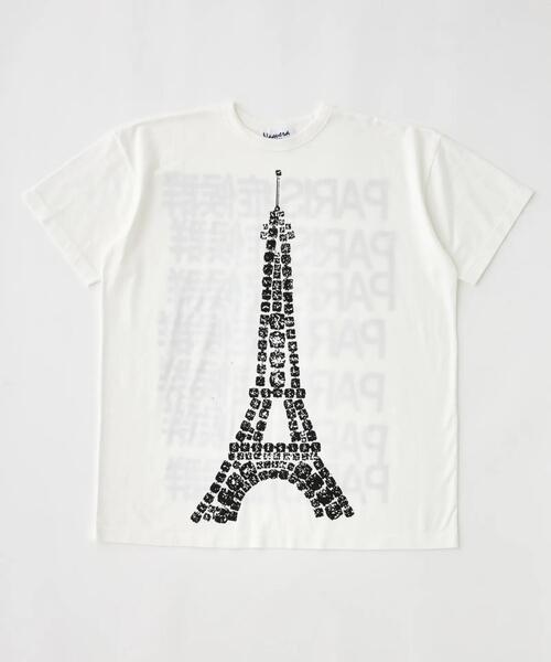 MOUSSY(マウジー)の「VAQUERA×MOUSSY/ヴァケラ×マウジー/VQ PARIS SYNDROME T SHIRT(Tシャツ/カットソー・レディース・ホワイト/ブラック/レッド・S/M)」の2枚目の写真