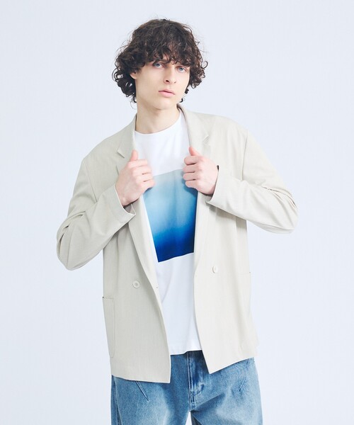 ABAHOUSE（アバハウス）の「【セットアップ対応】デニムライクツイル ダブルジャケット（テーラードジャケット・メンズ・ブラック/ベージュ/インディゴブルー・46/48）」の13枚目の写真