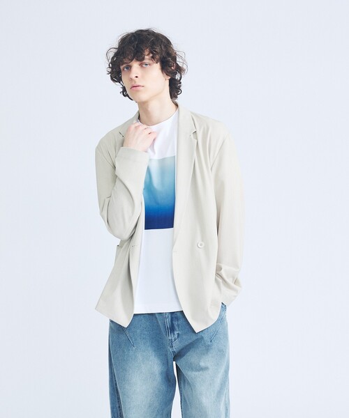 ABAHOUSE（アバハウス）の「【セットアップ対応】デニムライクツイル ダブルジャケット（テーラードジャケット・メンズ・ブラック/ベージュ/インディゴブルー・46/48）」の14枚目の写真