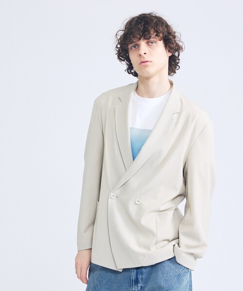 ABAHOUSE（アバハウス）の「【セットアップ対応】デニムライクツイル ダブルジャケット（テーラードジャケット・メンズ・ブラック/ベージュ/インディゴブルー・46/48）」の15枚目の写真