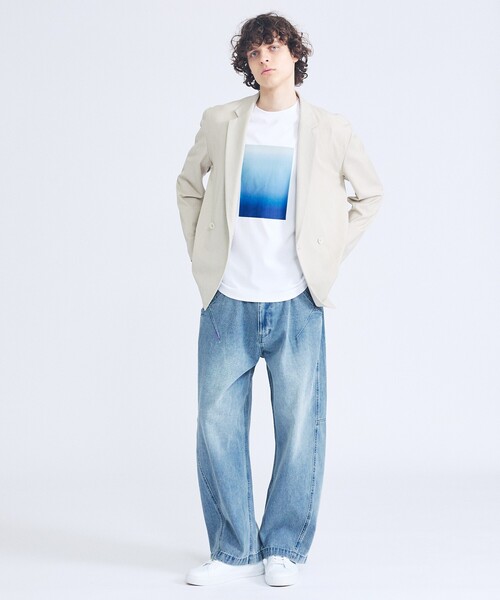 ABAHOUSE（アバハウス）の「【セットアップ対応】デニムライクツイル ダブルジャケット（テーラードジャケット・メンズ・ブラック/ベージュ/インディゴブルー・46/48）」の16枚目の写真