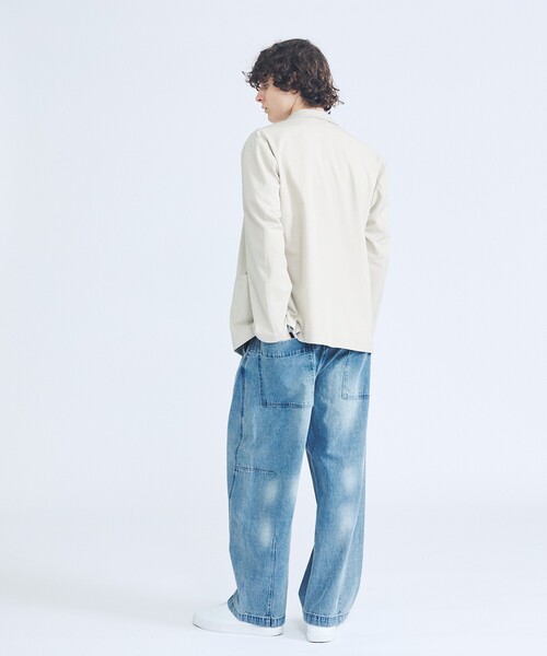 ABAHOUSE（アバハウス）の「【セットアップ対応】デニムライクツイル ダブルジャケット（テーラードジャケット・メンズ・ブラック/ベージュ/インディゴブルー・46/48）」の18枚目の写真