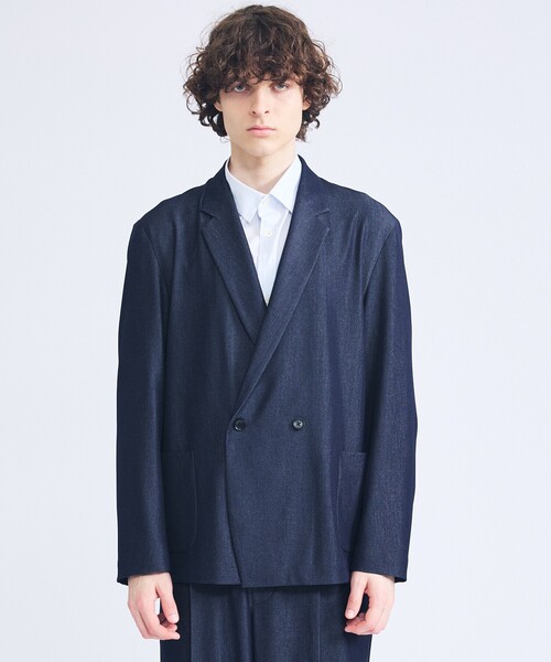 ABAHOUSE（アバハウス）の「【セットアップ対応】デニムライクツイル ダブルジャケット（テーラードジャケット・メンズ・ブラック/ベージュ/インディゴブルー・46/48）」の22枚目の写真