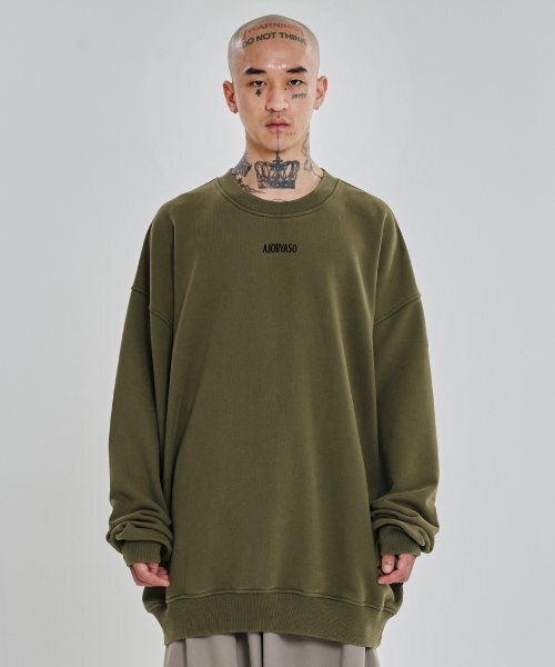 AJOBYAJO（アジョバイアジョ）の「[PBA] Five AJO Logos Washed Sweatshirt [KHAKI]（スウェット・レディース・その他・L/XL）」の5枚目の写真