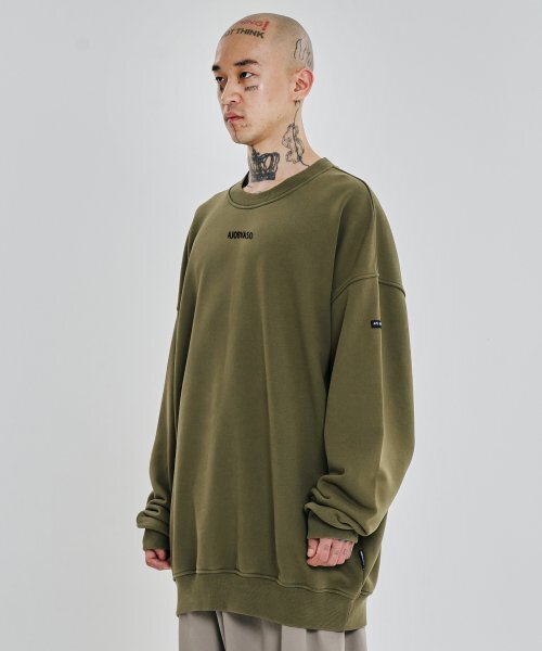 AJOBYAJO（アジョバイアジョ）の「[PBA] Five AJO Logos Washed Sweatshirt [KHAKI]（スウェット・レディース・その他・L/XL）」の6枚目の写真