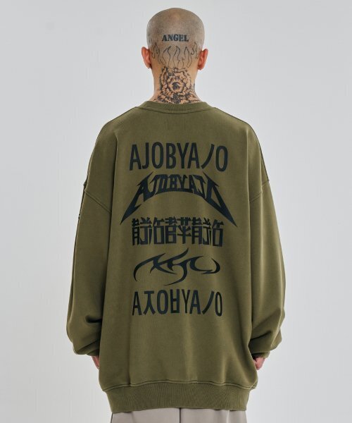 AJOBYAJO（アジョバイアジョ）の「[PBA] Five AJO Logos Washed Sweatshirt [KHAKI]（スウェット・レディース・その他・L/XL）」の7枚目の写真