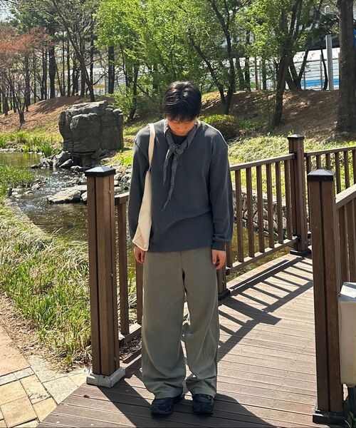 WMC（ダブリューエムシー）の「ワイドトリミングパンツ_BLACK（その他パンツ・メンズ・ブラック・34/30(M)/32(L)/MEDIUM/LARGE/X-LARGE）」の5枚目の写真