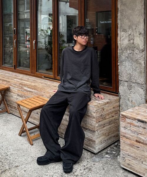 WMC（ダブリューエムシー）の「ワイドトリミングパンツ_BLACK（その他パンツ・メンズ・ブラック・34/30(M)/32(L)/MEDIUM/LARGE/X-LARGE）」の8枚目の写真
