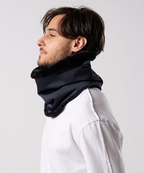 wjk（ダヴルジェイケイ）の「mko13617- combi neck warmer ネックウォーマー(8984 pe34j)（ネックウォーマー/スヌード・メンズ・ブラック/ネイビー・FREE）」の11枚目の写真