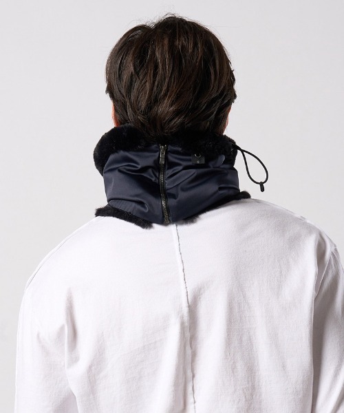 wjk（ダヴルジェイケイ）の「mko13617- combi neck warmer ネックウォーマー(8984 pe34j)（ネックウォーマー/スヌード・メンズ・ブラック/ネイビー・FREE）」の12枚目の写真