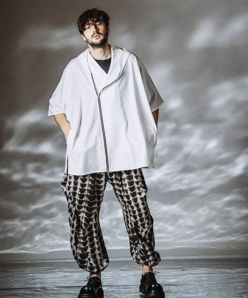 NO ID.(ノーアイディ)の「【NO ID.】Hood Dolman Zip Big Shirt / フード ドルマン ジップ ビッグ シャツ(シャツ/ブラウス・メンズ・その他23/グレー/ブラック/ホワイト・ONE SIZE)」の10枚目の写真