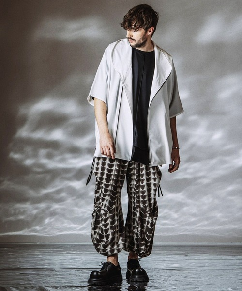 NO ID.(ノーアイディ)の「【NO ID.】Hood Dolman Zip Big Shirt / フード ドルマン ジップ ビッグ シャツ(シャツ/ブラウス・メンズ・その他23/グレー/ブラック/ホワイト・ONE SIZE)」の15枚目の写真