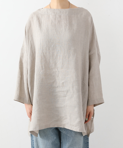 JOURNAL STANDARD LUXE（ジャーナルスタンダード　ラックス）の「エアリネンボートネック-ブラウス（シャツ/ブラウス・レディース・ネイビー/ベージュ/ブルー・FREE）」の16枚目の写真