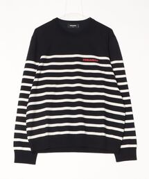 Virgin Wool Stripes Jersey Knit Sweater/0252