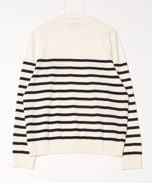 DSQUARED2（ディースクエアード）の「Virgin Wool Stripes Jersey  Knit Sweater/0252（ニット/セーター・メンズ・ホワイト/ネイビー・M/S/L）」の3枚目の写真