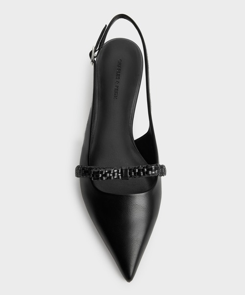 CHARLES & KEITH（チャールズ & キース）の「Kaleen カリーン スリングバックフラット（バレエシューズ・レディース・その他3/ブラック・24.5cm/23.5cm/23cm/22.5cm/25.5cm/25cm）」の6枚目の写真