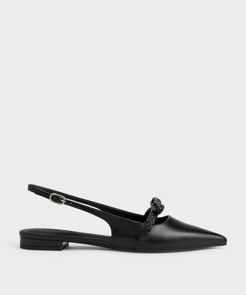 CHARLES & KEITH（チャールズ & キース）の「Kaleen カリーン スリングバックフラット（バレエシューズ・レディース・その他3/ブラック・24.5cm/23.5cm/23cm/22.5cm/25.5cm/25cm）」の16枚目の写真