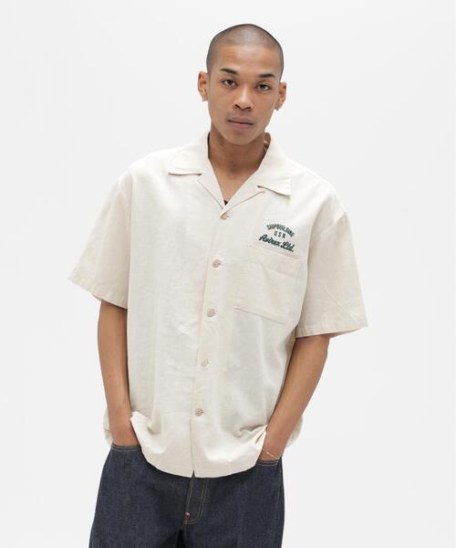 AVIREX(アヴィレックス)の「LINEN-COTTON S/S SHIRT "Brooklyn" / リネン コットン 半袖シャツ ブルックリン / AVIREX /アヴィレックス(シャツ/ブラウス・メンズ・アイボリー/ブラック/マスタード/ネイビー・XL/L/2XL/M)」の10枚目の写真