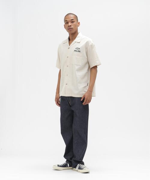AVIREX(アヴィレックス)の「LINEN-COTTON S/S SHIRT "Brooklyn" / リネン コットン 半袖シャツ ブルックリン / AVIREX /アヴィレックス(シャツ/ブラウス・メンズ・アイボリー/ブラック/マスタード/ネイビー・XL/L/2XL/M)」の8枚目の写真