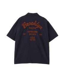 LINEN-COTTON S/S SHIRT "Brooklyn" / リネン コットン 半袖シャツ ブルックリン / AVIREX /アヴィレックス