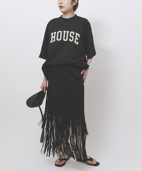 is-ness(イズネス)の「ISNESS MUSIC/イズネス ミュージック HOUSE Tシャツ IMP7_24_FLHOUSET01(Tシャツ/カットソー・レディース・ブラック・MEDIUM)」の9枚目の写真